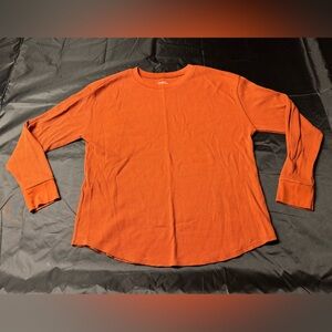 Time and Tru Rust Long Sleeve Thermal Top